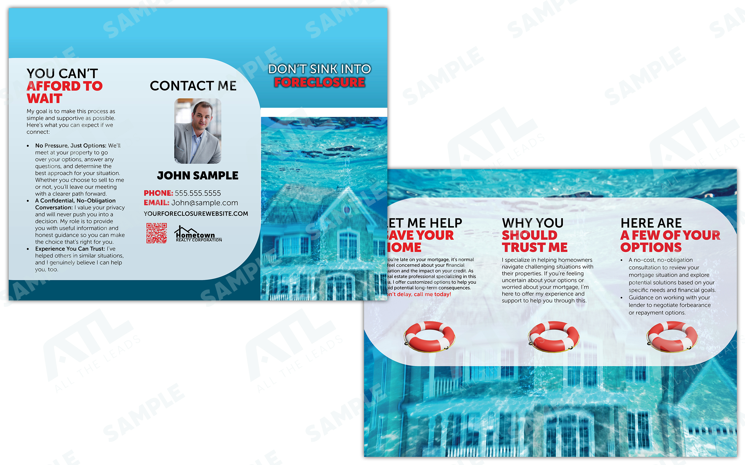 Sink Into Foreclosure Brochure Design